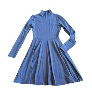 Susana Monaco Periwinkle Stretch Dress Mock Neck Long Sleeve Jersey Size Small